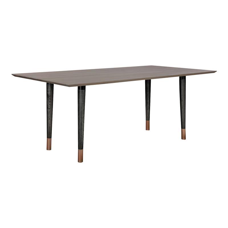 Black Wood Console Table with Antique Brass Accent Z3781