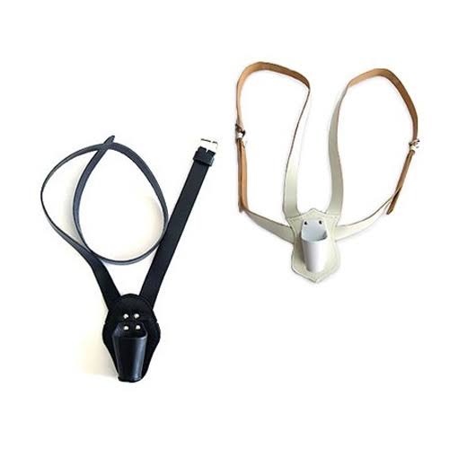 Black Leather Double Harness Carrying Belt L5977