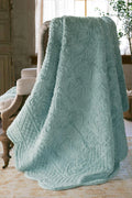 Spa Blue Twin Chalet Quilt U44032