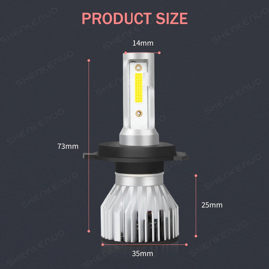 H4 High&Low Beam H11 Fog Light LED Headlight Bulbs 4pcs V155