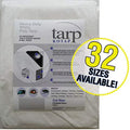 Heavy-Duty 12 by 12 Cross Weave 8-mil White Poly Tarp P35892