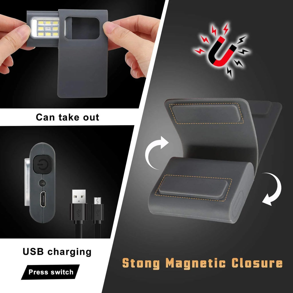 2Pack USB Rechargeable LED Clip on Running Light W50758