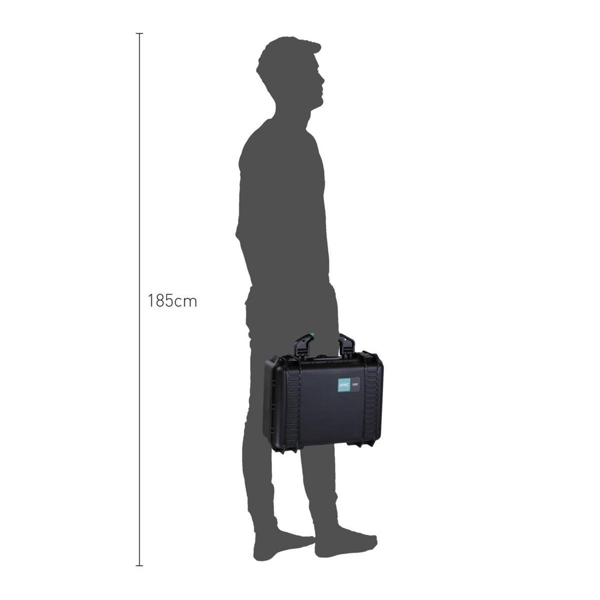 Hard Case with Foam (Black with Red Handle) R9212