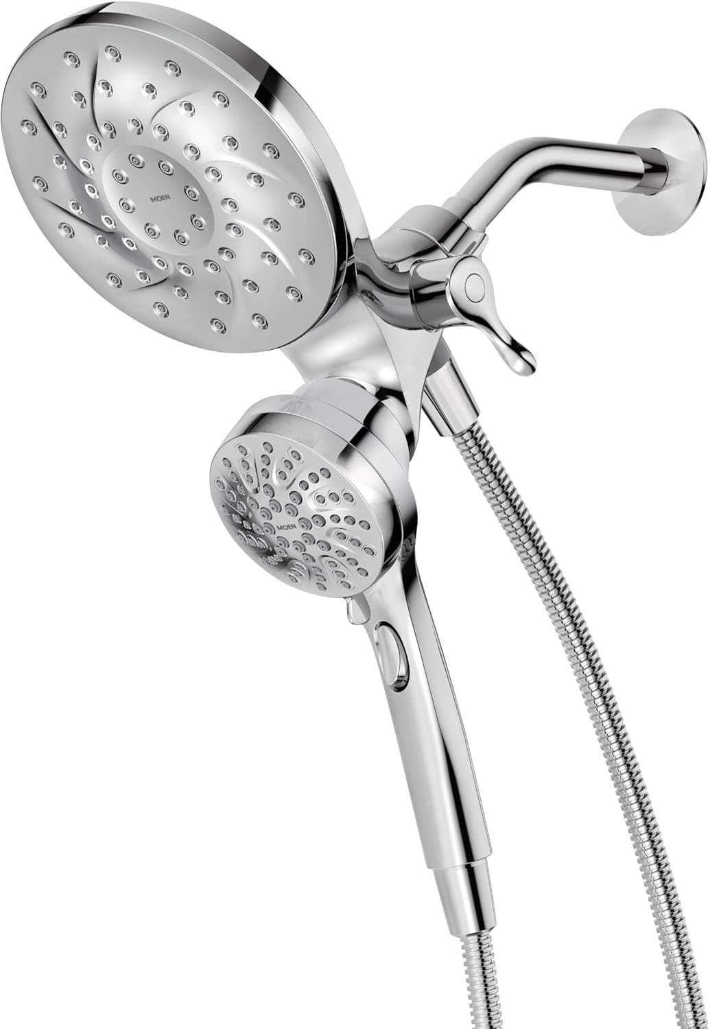 Chrome Handheld/Rain Shower Head and Six-Function Handheld Showerhead X73341