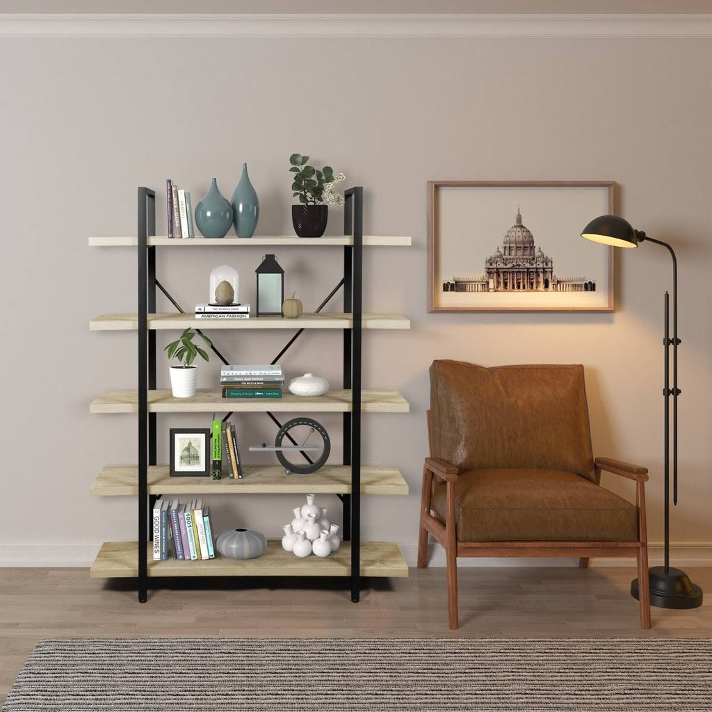 5-Tier Rustic Storage Bookshelf A7262
