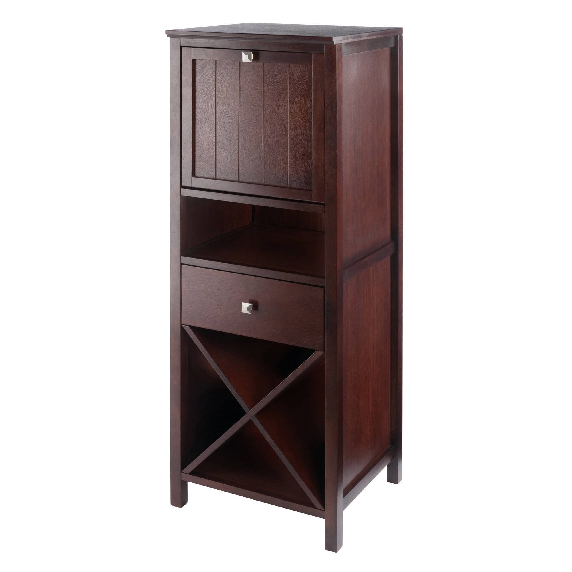 Walnut Brown 4-Section Cabinet T115