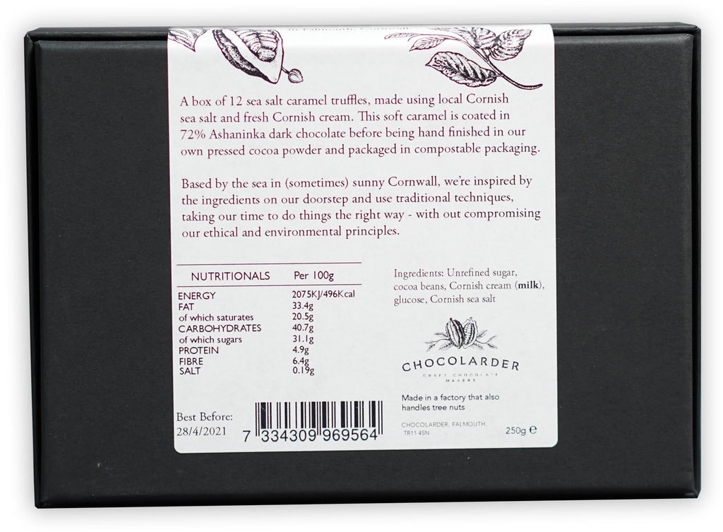 Sea Salt Caramel Truffles Box (12 Pcs) M8928