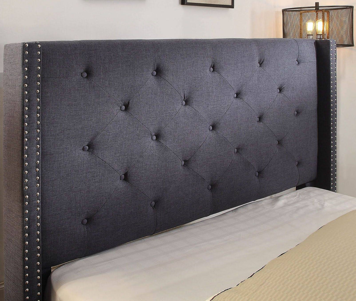 Blue Cal King Bed O873