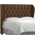 Brown Tufted Wingback Headboard California King F209550