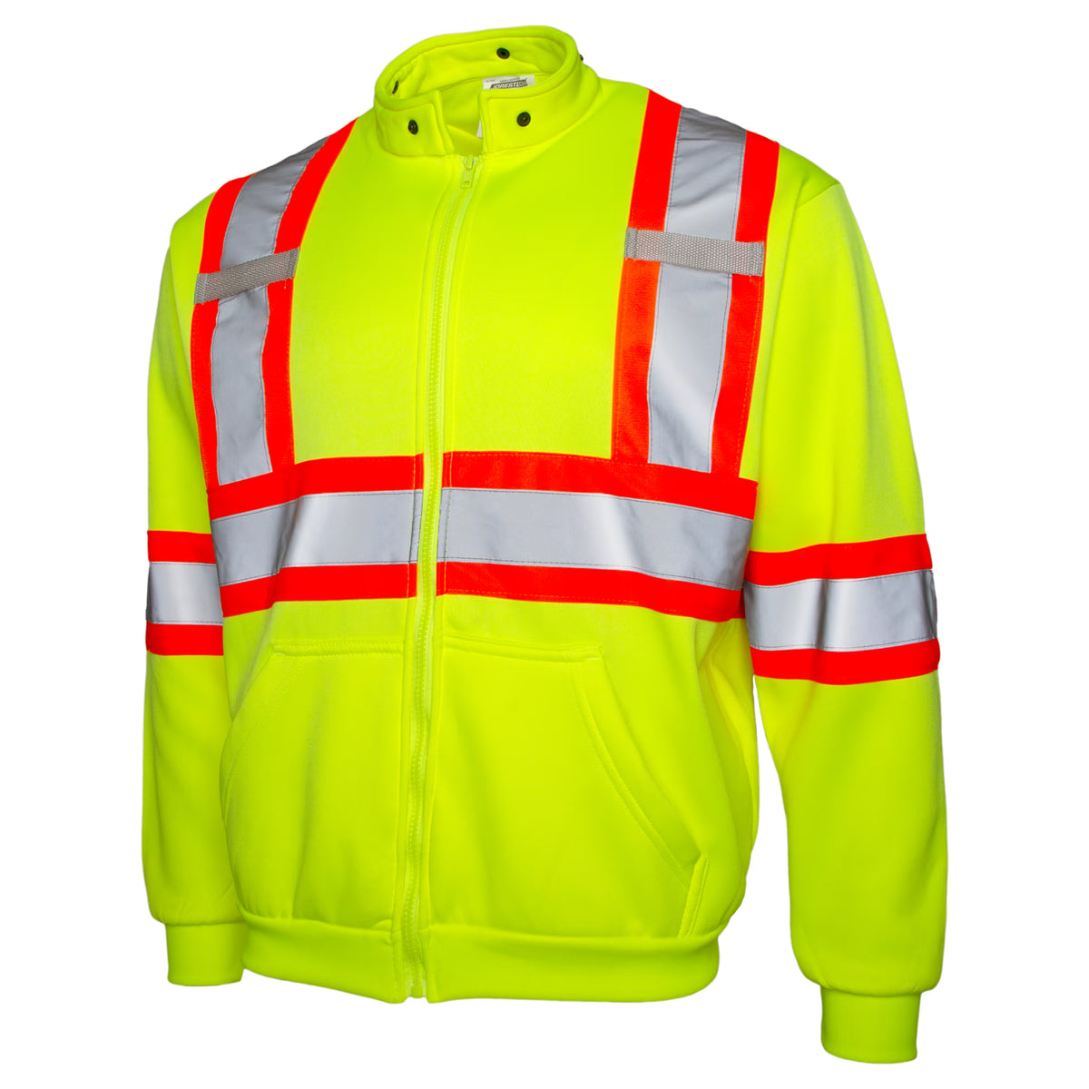 Hi-Vis Safety Full-Zip Hoodie, Yellow, L T20172