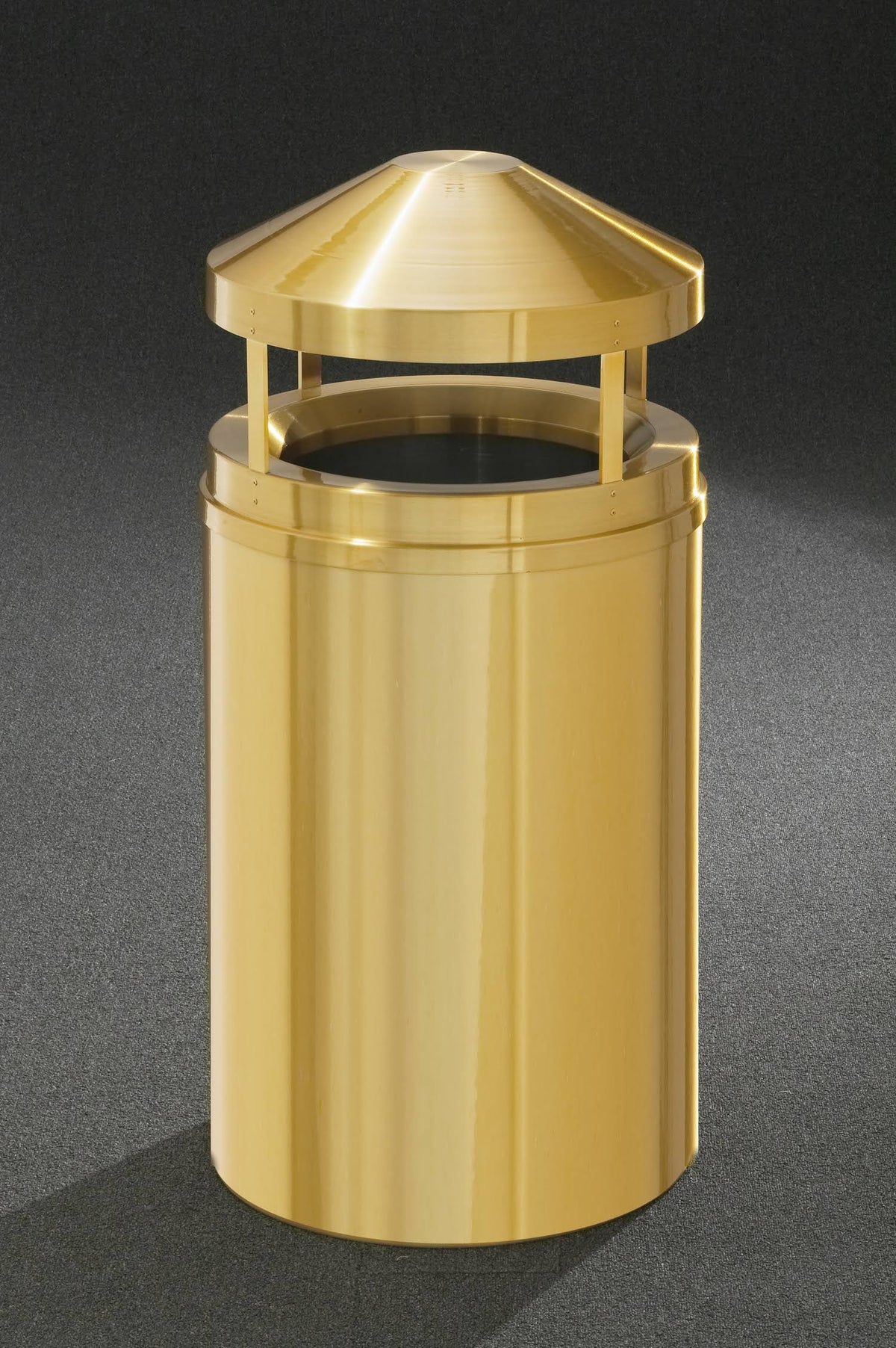 Brass Waste Receptacle with Plastic Liner L2561