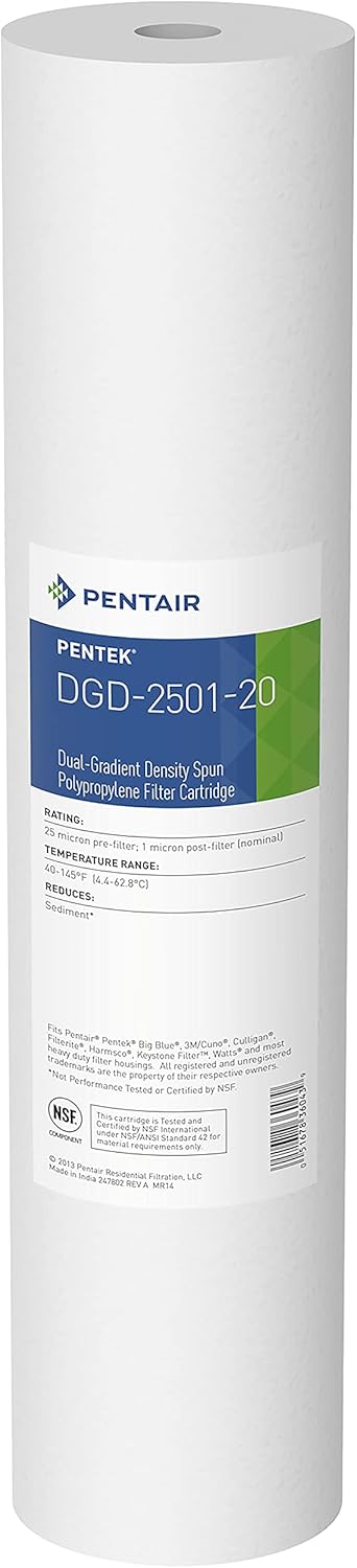 20-Inch 5 Micron Spun Polypropylene Sediment Water Filter, Pack of 6 S3571