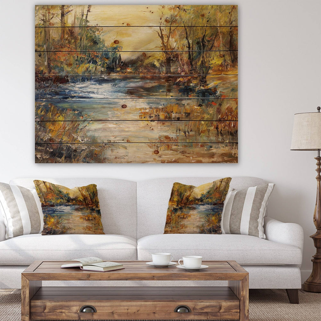 Natural Pine Wood Landscape Print K109