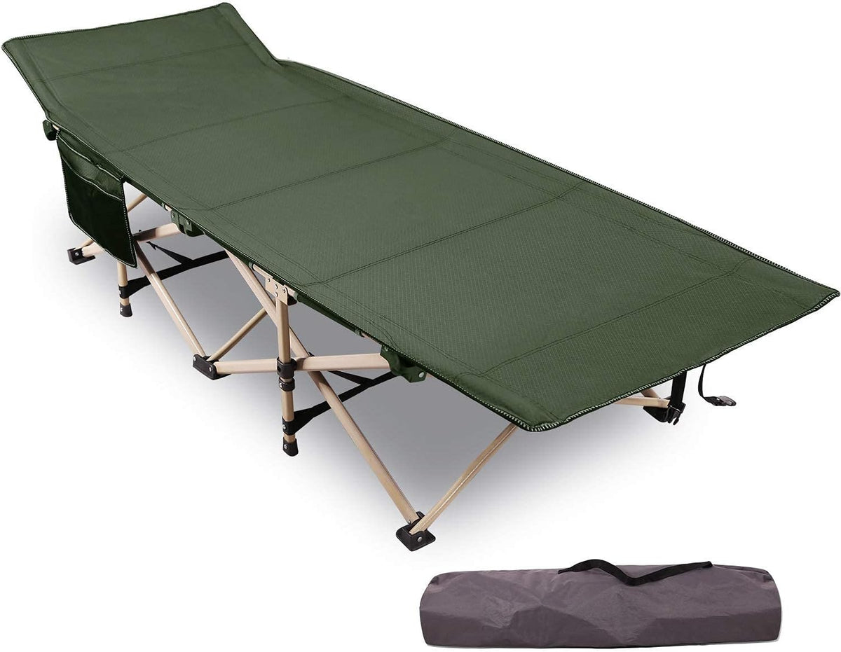 Blue Gray Green Extra Wide Folding Camping Cot O339