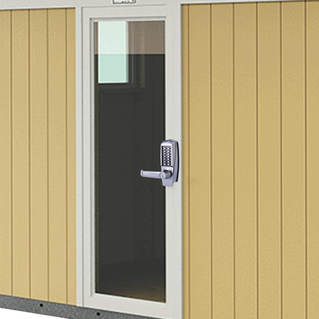 Mechanical Push Button Lever Lock, 60mm Backset, 13 Digit Keypad, Satin Chrome X910