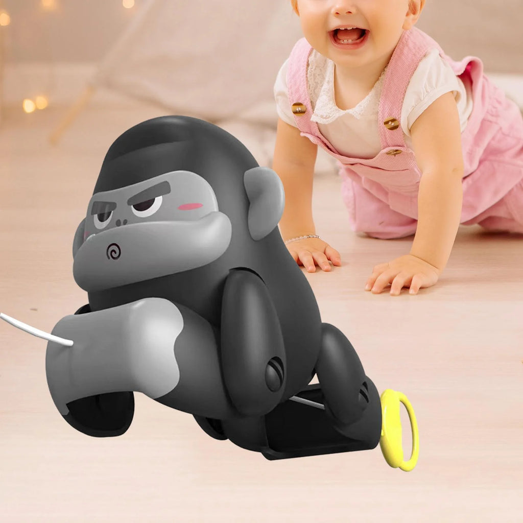 Black and Gray Pull Along Gorilla Toy F798156