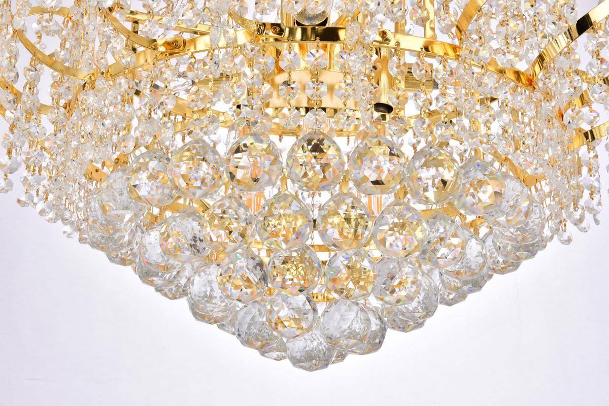 11 Light Gold Chandelier Clear Crystal J31549