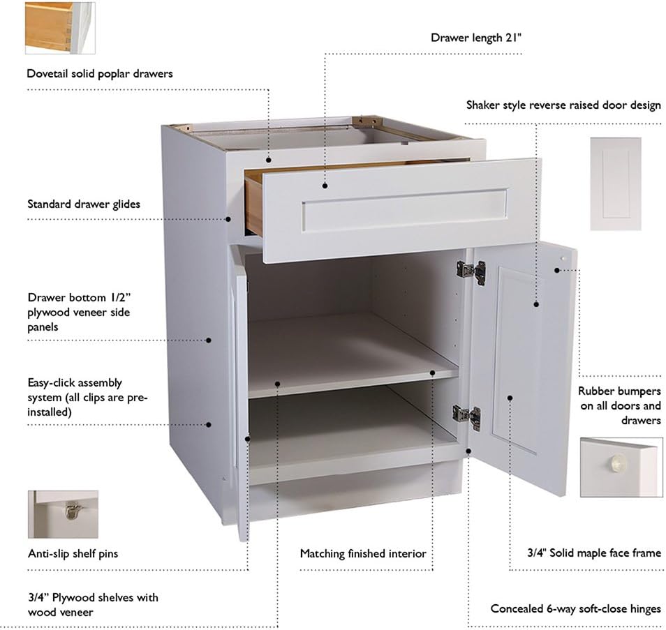 White Shaker Wall Cabinet Z505