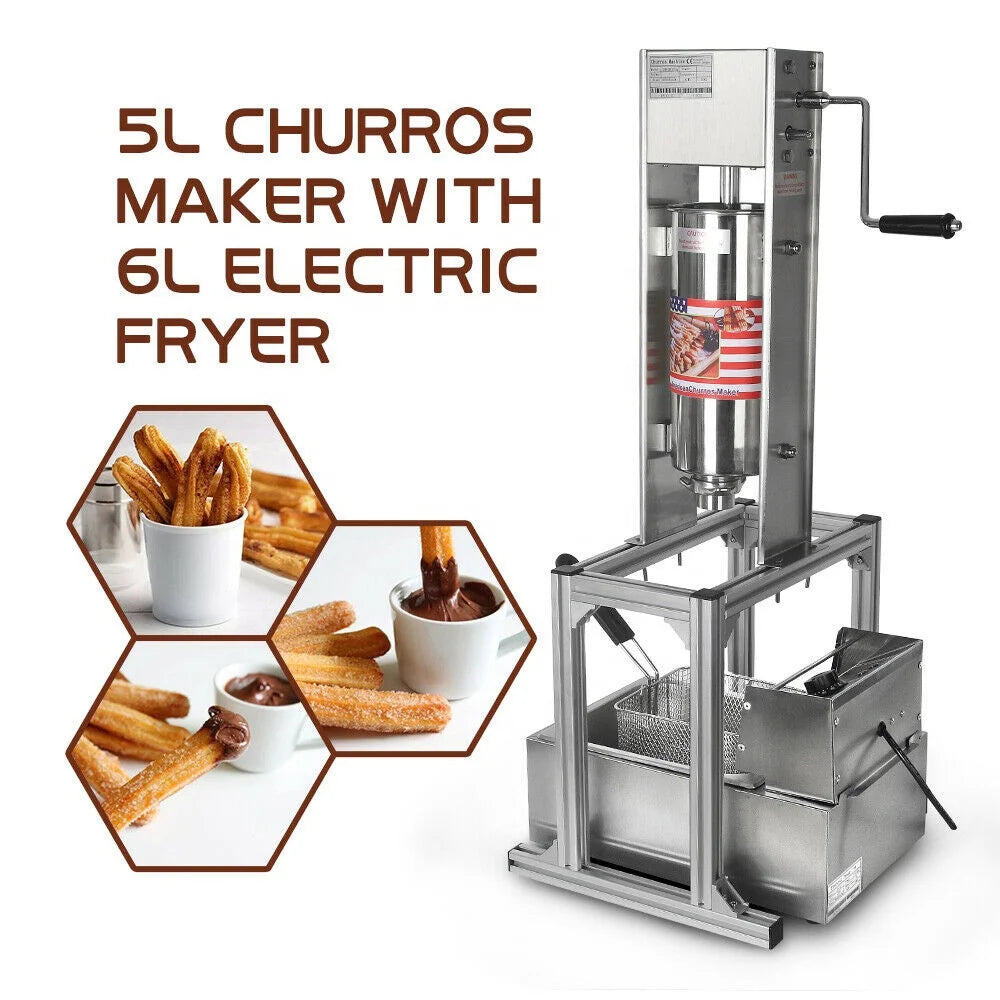 5L Vertical Manual Churrera with Deep 6L Fryer S726674