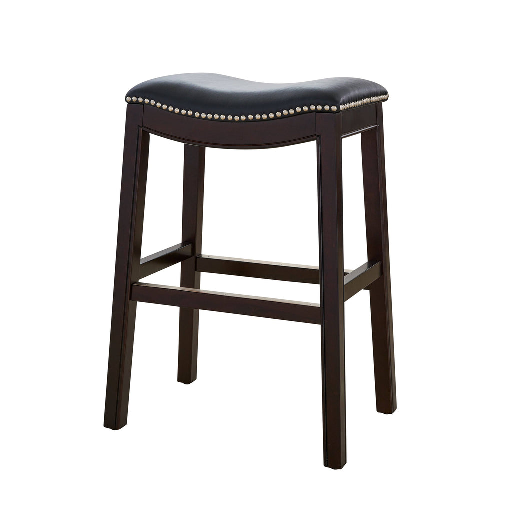 Black/Espresso Faux Leather Counter Stool V264