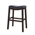 Black/Espresso Faux Leather Counter Stool V264
