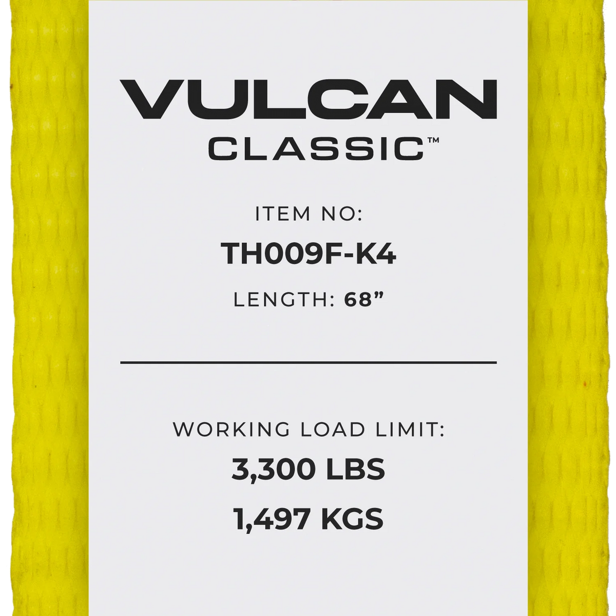 Car Tie Down 4 Pack Flat Hooks Classic Yellow 3300 Lbs SWL T7524