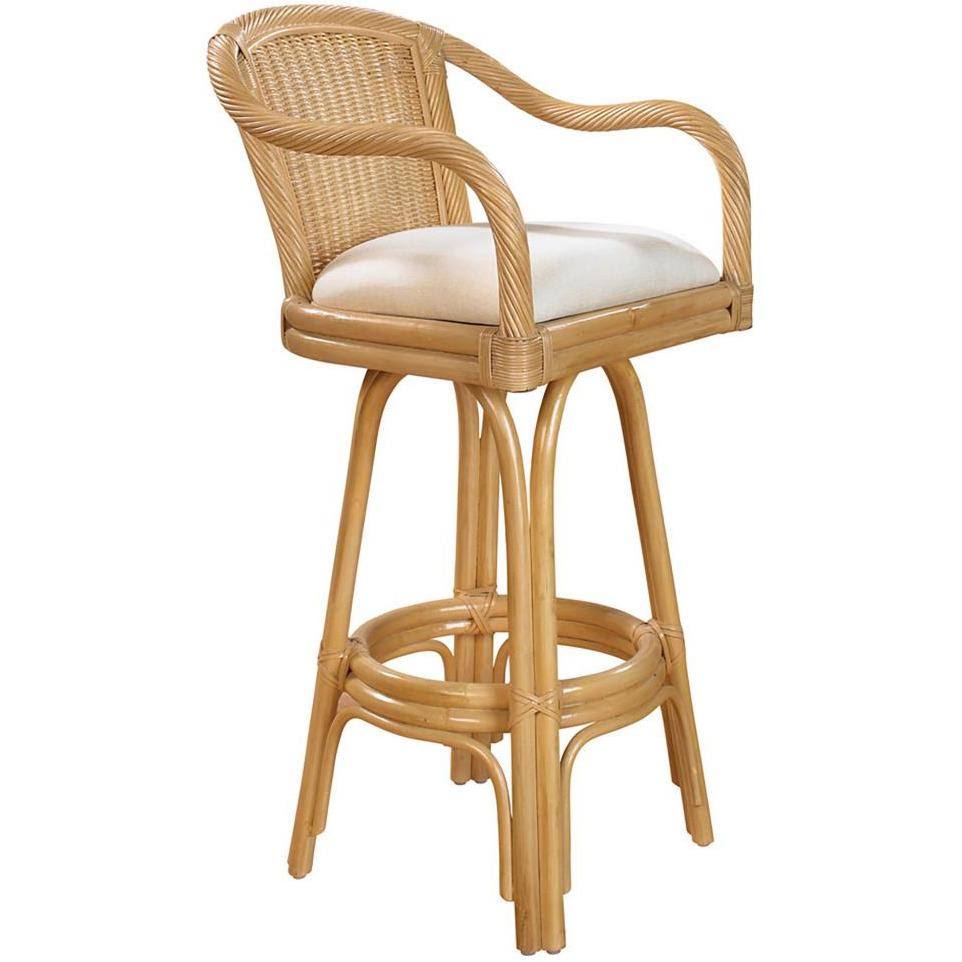 Swivel Rattan Counterstool in Natural Finish A930
