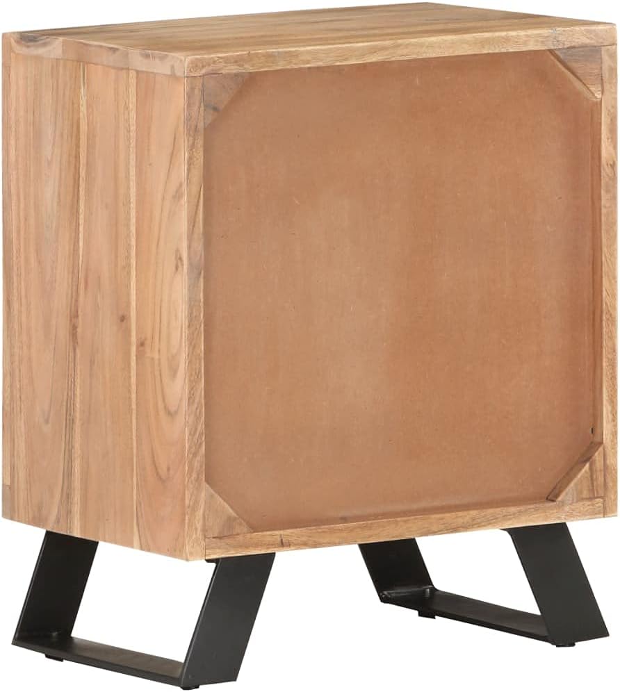 Solid Acacia Wood Bedside Cabinet J4605