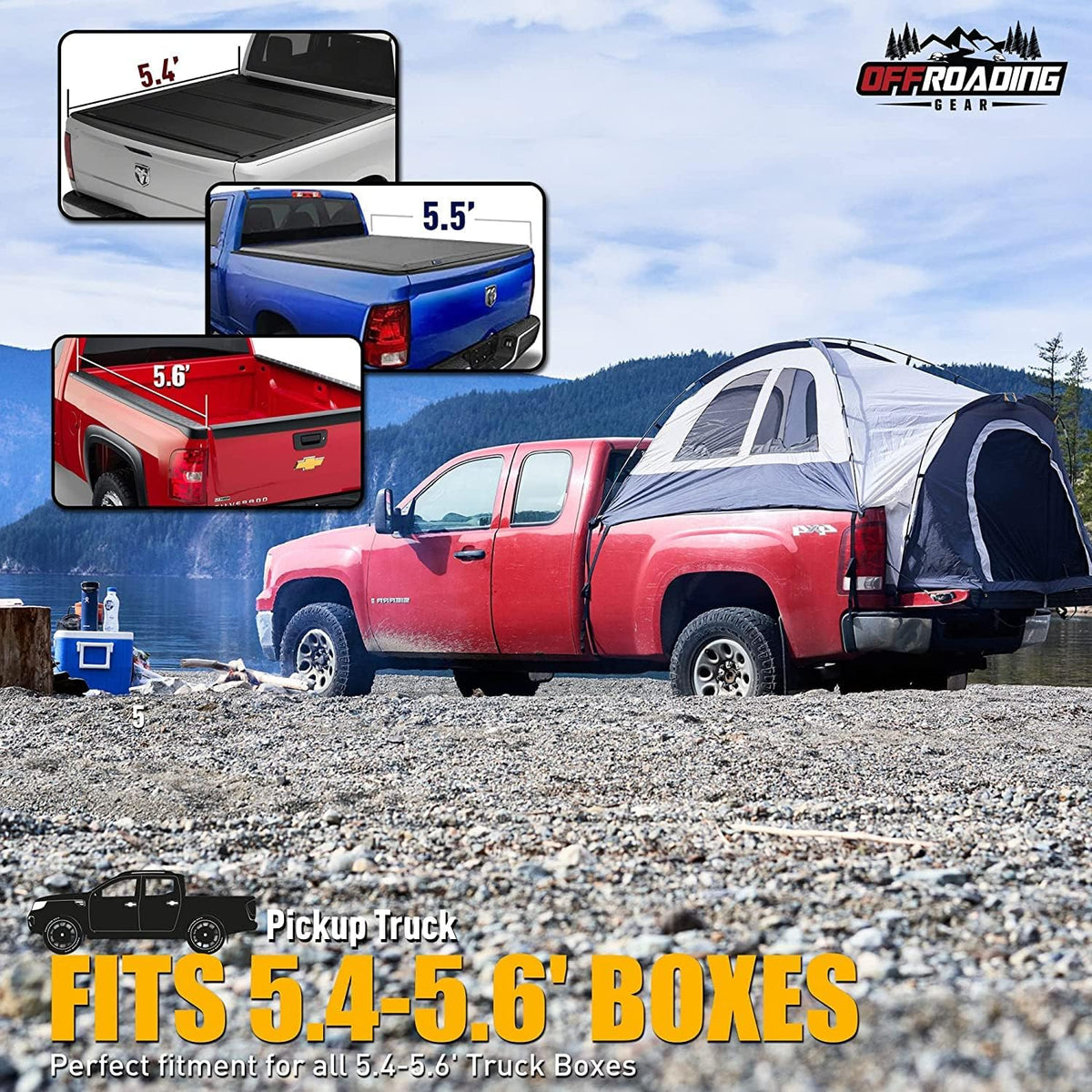 Pickup Truck Bed Tent with Front Awning Z91649