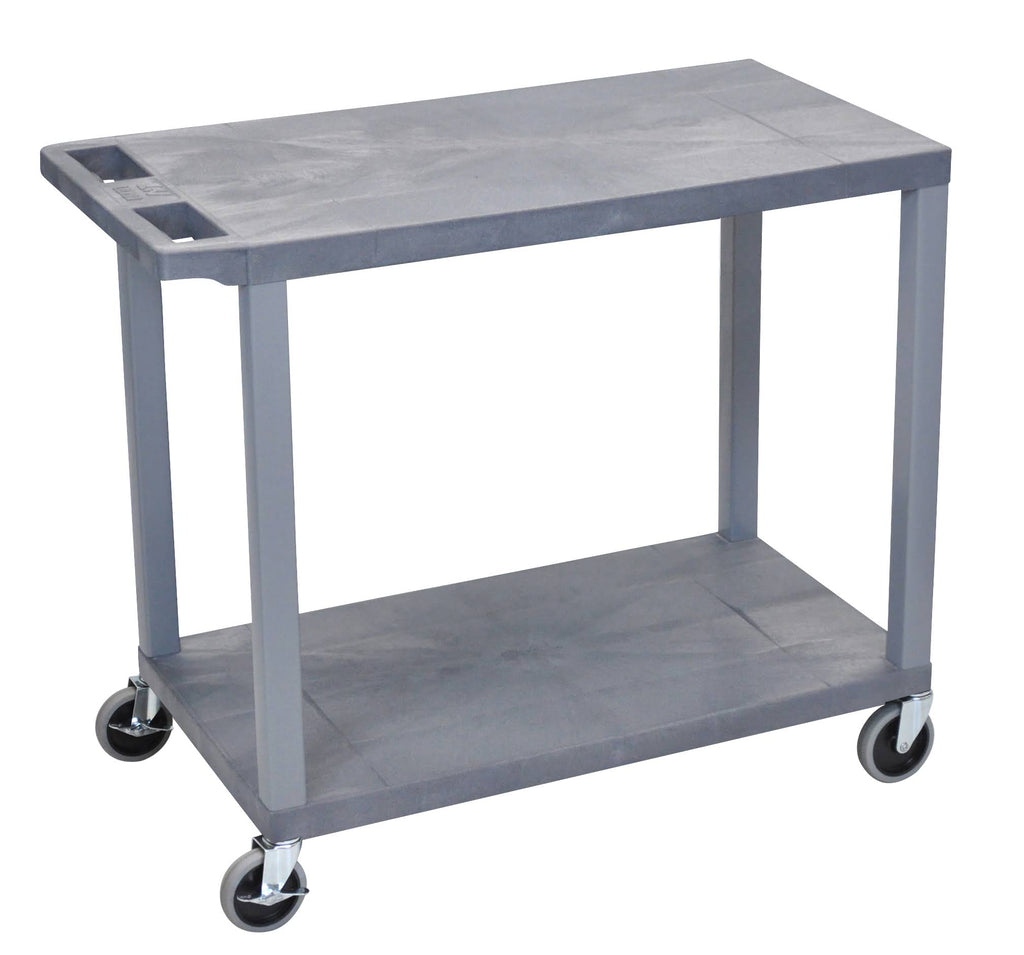 Gray Cart with 2 Flat Shelves M5766