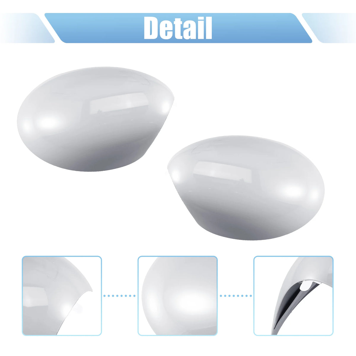 White Rearview Mirror Cover for Mini Cooper S F723