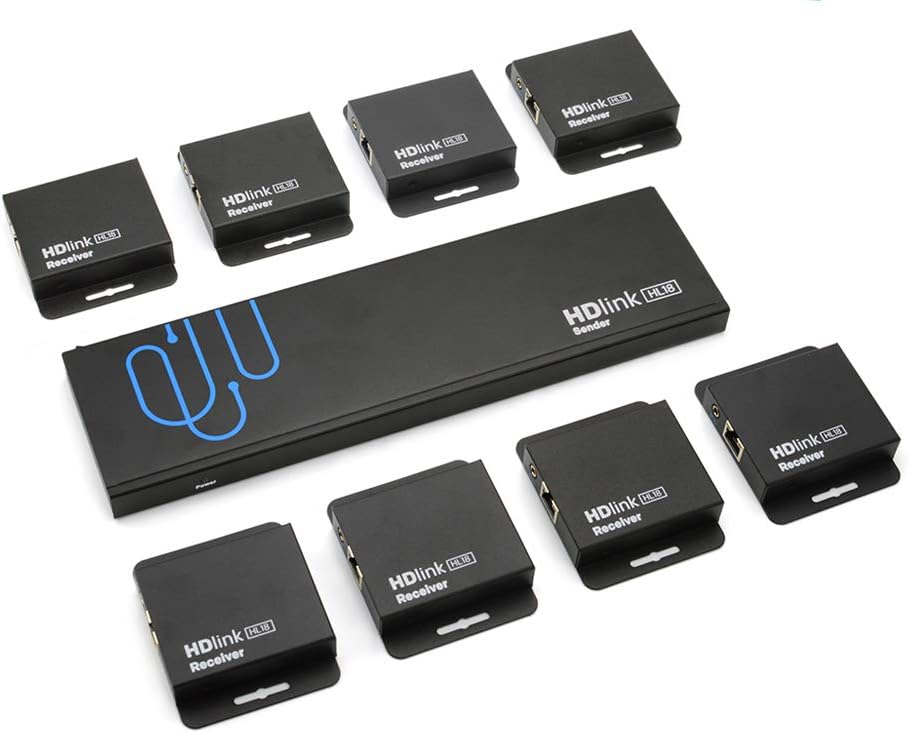 1x4 HDMI Extender Splitter Over cat5e/6, 160 ft, Black Y436
