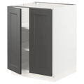 White Base Cabinet with Shelves and 2 Doors J6748
