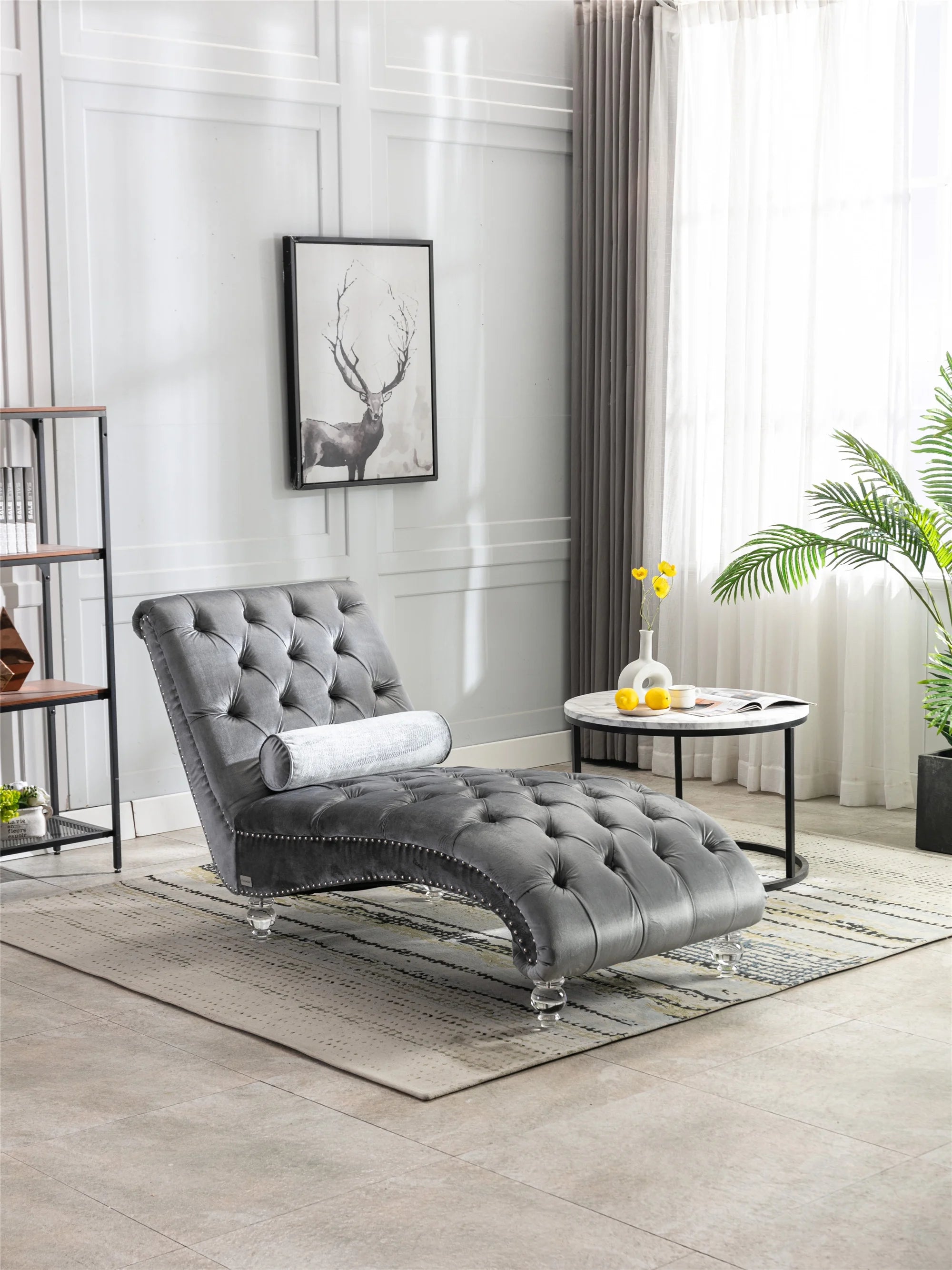 Leisure Concubine Sofa With Acrylic Feet M1867