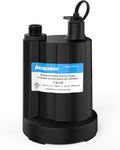 Submersible Water Pump 1/6 HP Thermoplastic Utility Pump 1750GPH with 10 ft Cord Pack of 2 T9937