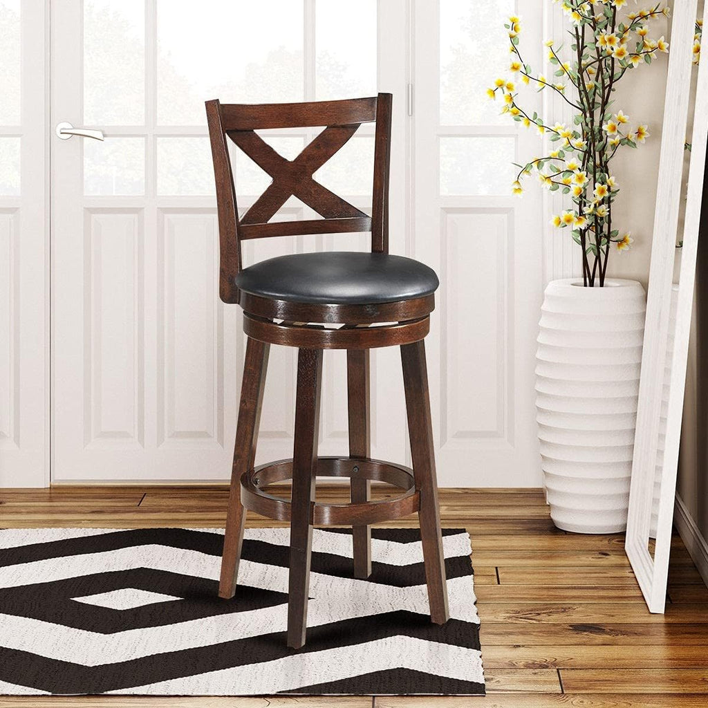 Cappuccino Swivel Bar Stool Set of 2 O12324