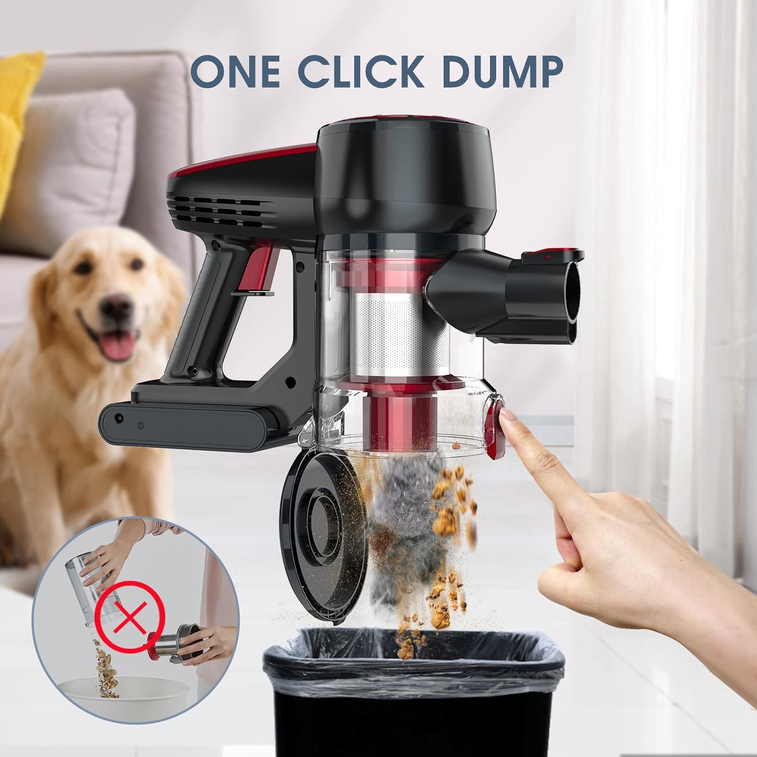 Cordless Stick Vacuum Cleaner with LED Display T547553