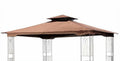 Brown Replacement Gazebo Canopy for 10 x 12 Patio Gazebo G7430