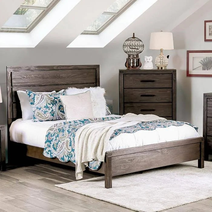 Rustic Brown King Bed O258195