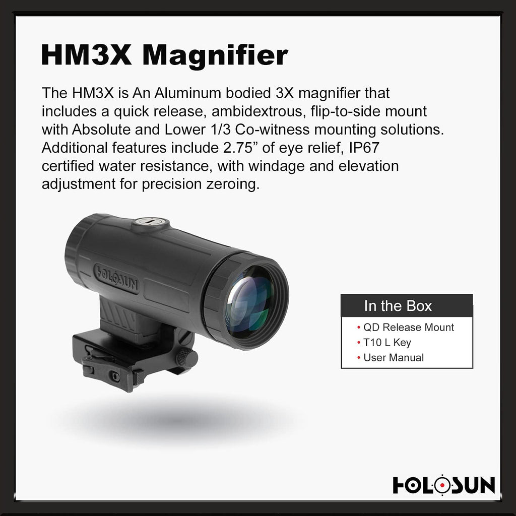 3x Red Dot Magnifier with QD Mount R2894