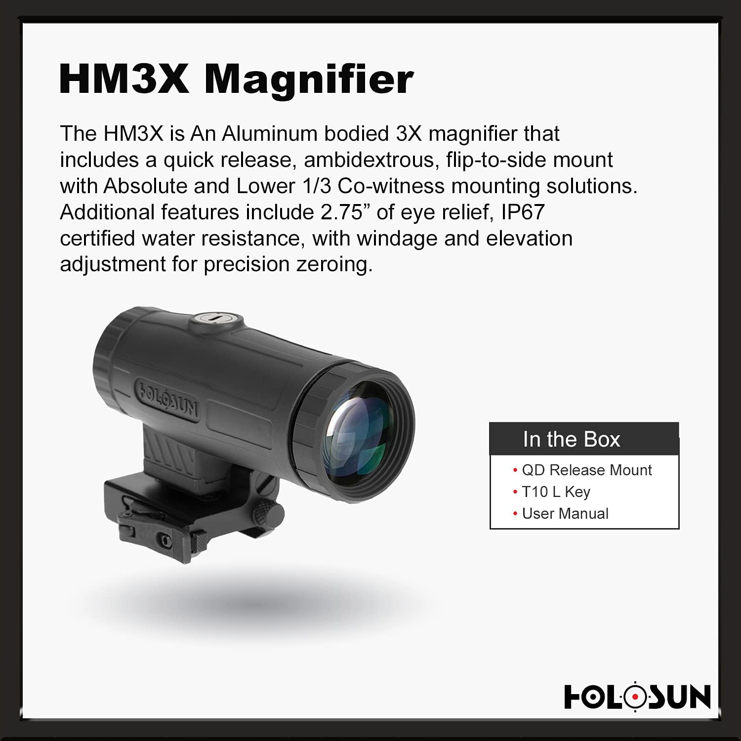 3x Red Dot Magnifier with QD Mount R2894