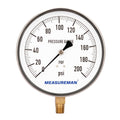 304 Stainless Steel Case Pressure Gauge, 0-200Psi, 4-1/2 Dial Size, Pack of 2 S869809