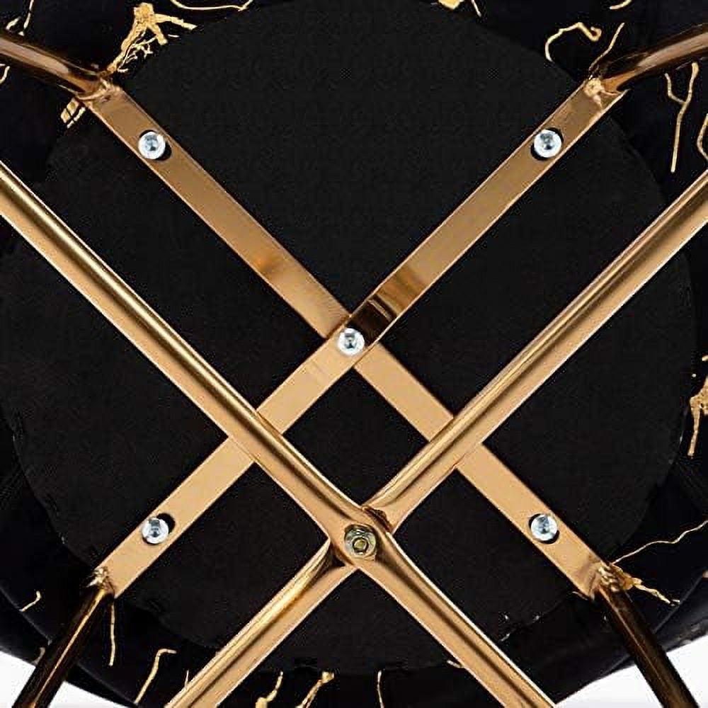 Khaki Velvet Accent Arm Chair with Golden Metal Frame Legs E2332