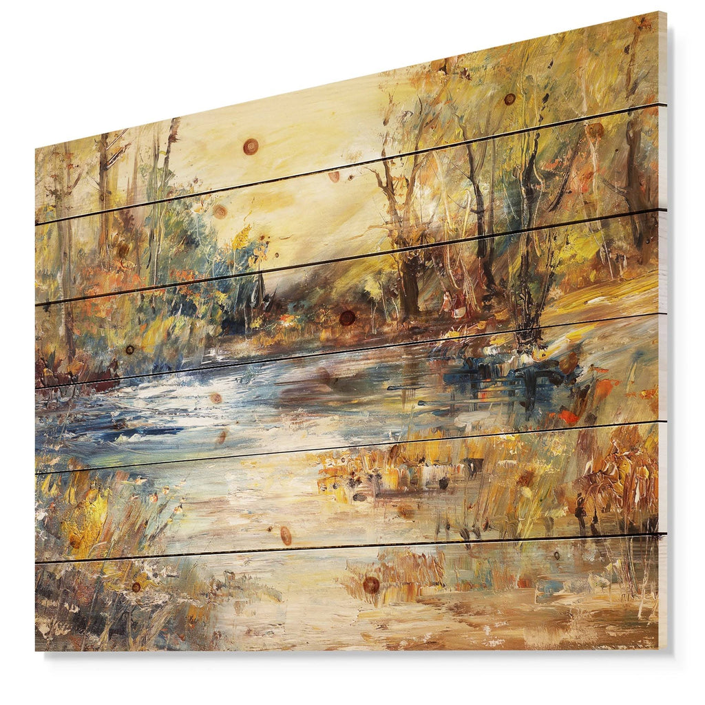 Natural Pine Wood Landscape Print K109