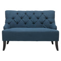 Dark Blue Fabric Settee E673351
