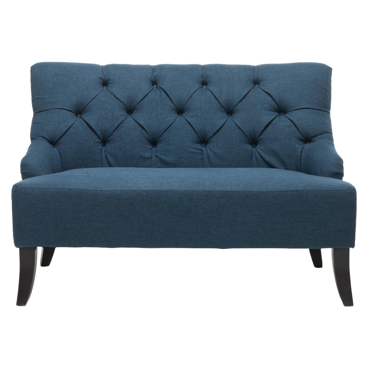 Dark Blue Fabric Settee E673351