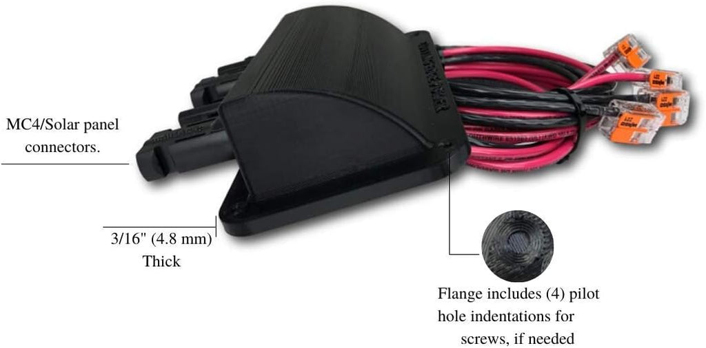 2ft 4 Ports Cable Wire Entry Housing for Solar Panels W13633