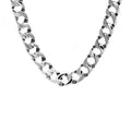 Stainless Steel Pave Curb Link Chain Necklace, 8.5" H561987
