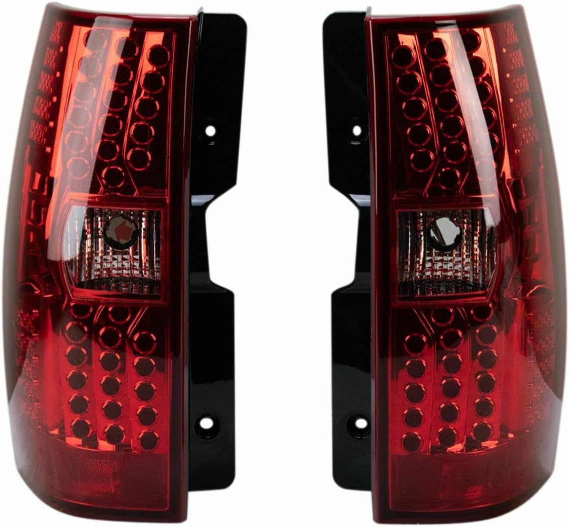 LED Tail Light Assembly Black Housing Smoked Lens Z2213