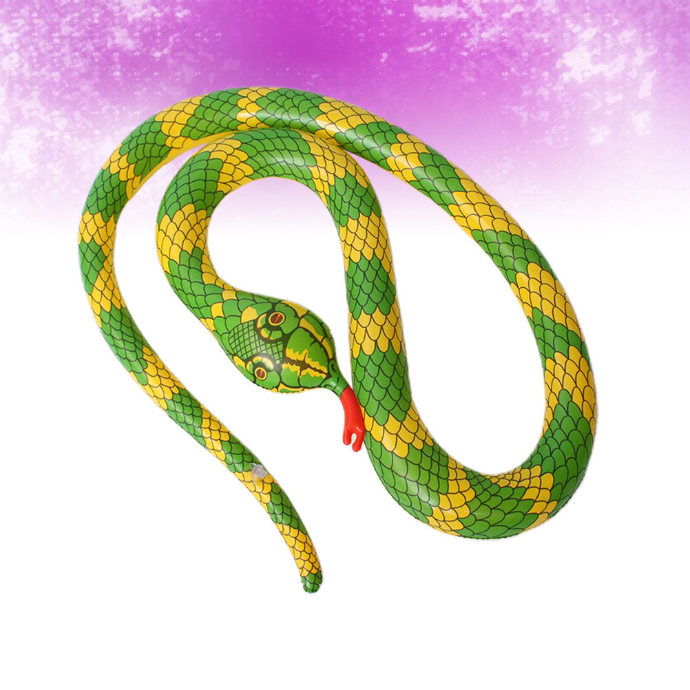 Yellow Simulate Inflatable Snake Model Toys W866617